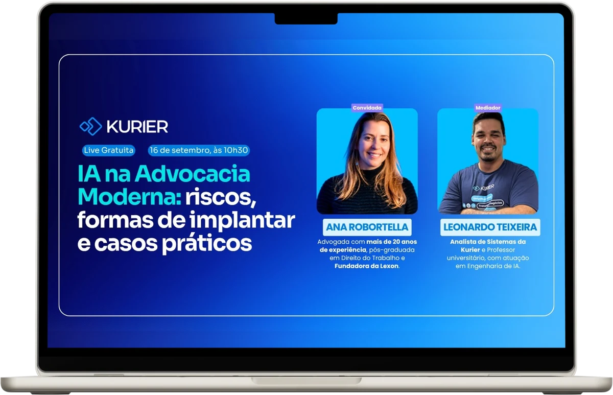 Capa do webinar IA na Advocacia Moderna